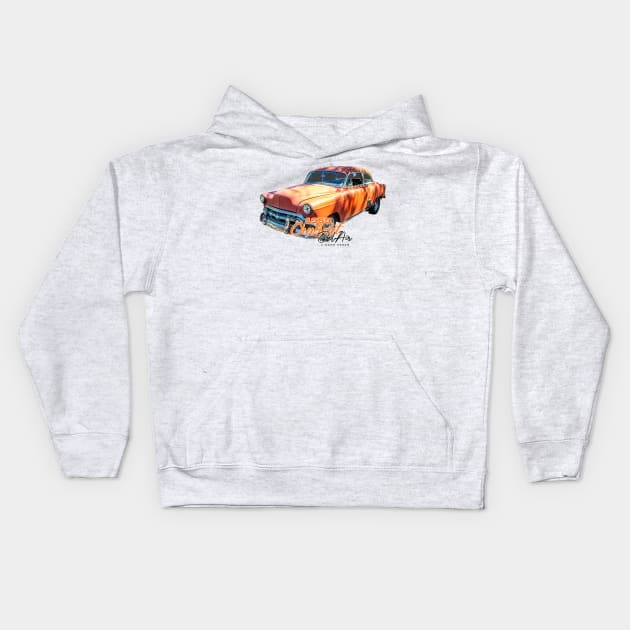 1953 Chevrolet Bel Air 2 Door Sedan Kids Hoodie by Gestalt Imagery